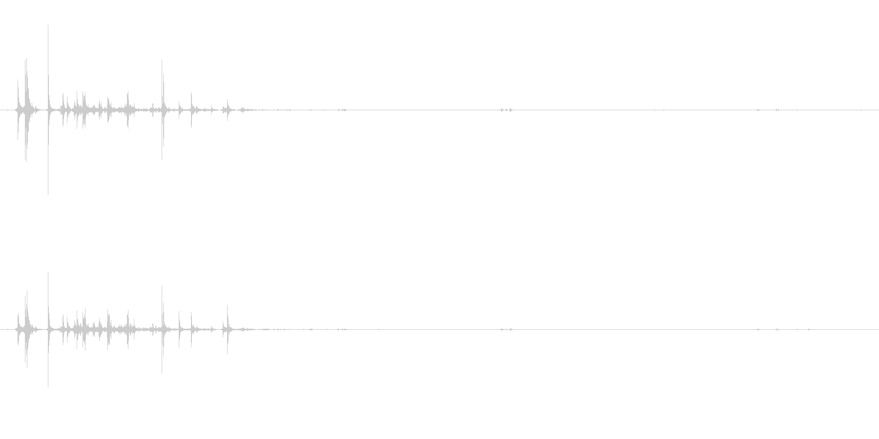 パリパリーン(氷を割る音)の未再生の波形