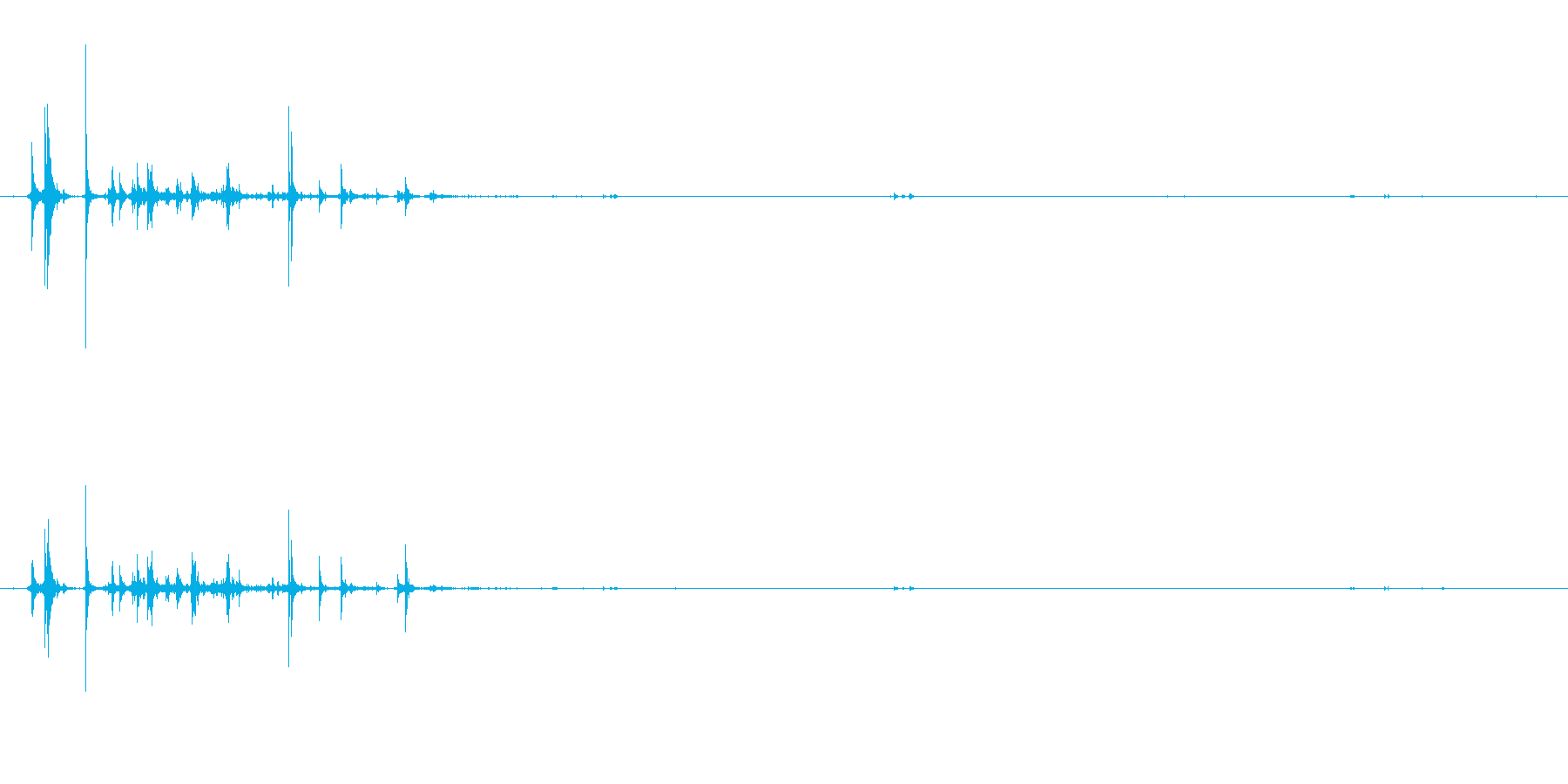 パリパリーン(氷を割る音)の再生済みの波形