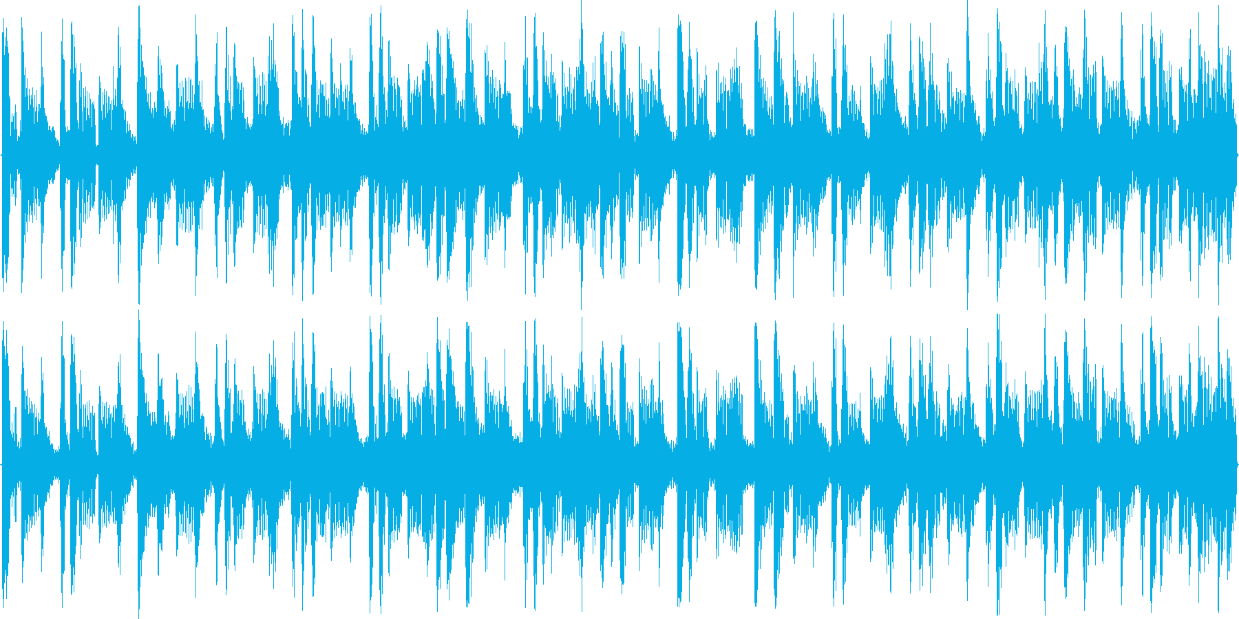 ハウスのリズムを強調した楽曲です。の再生済みの波形
