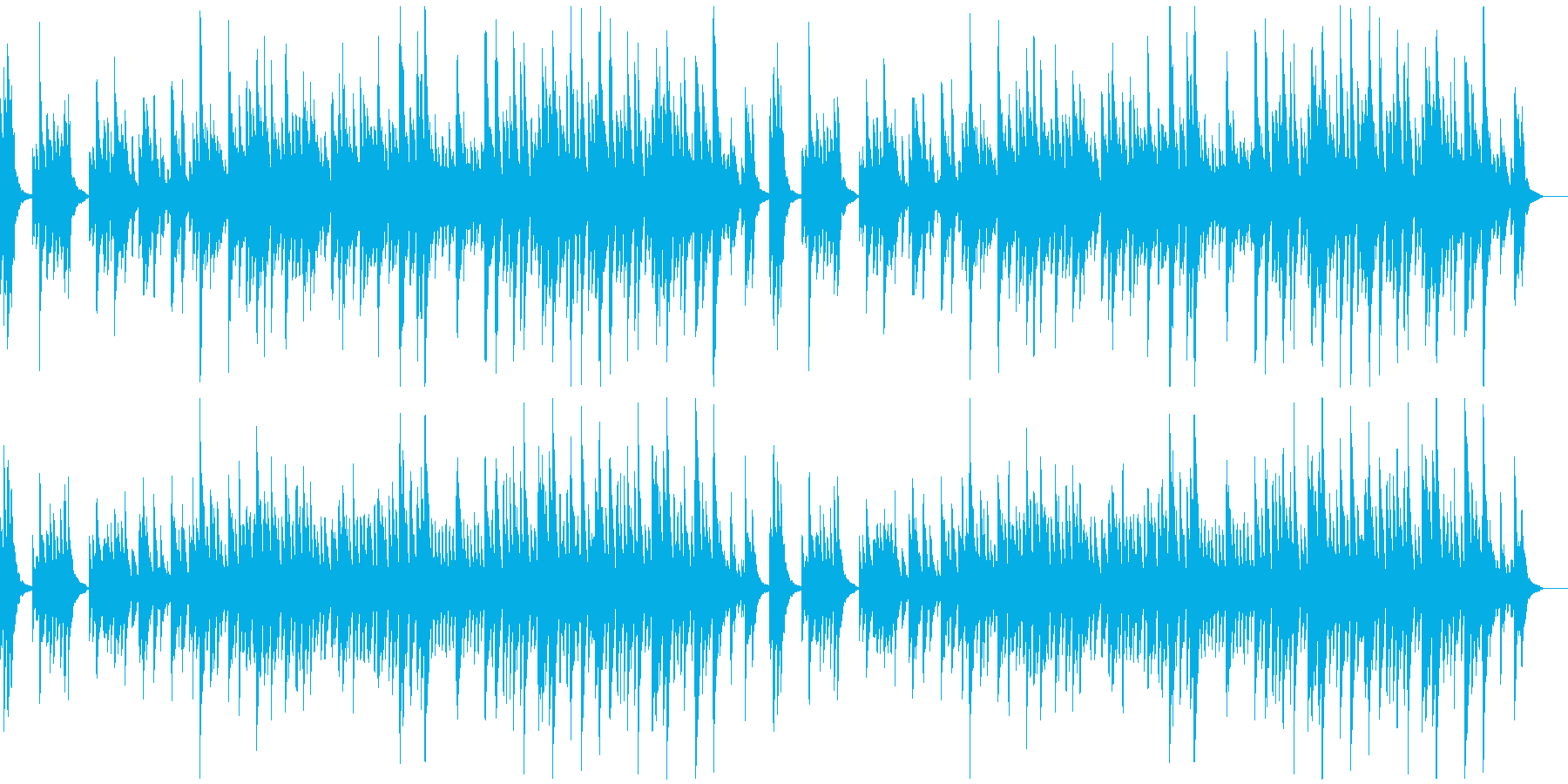 とてもゆっくりで静かなソロ・ピアノ曲の再生済みの波形