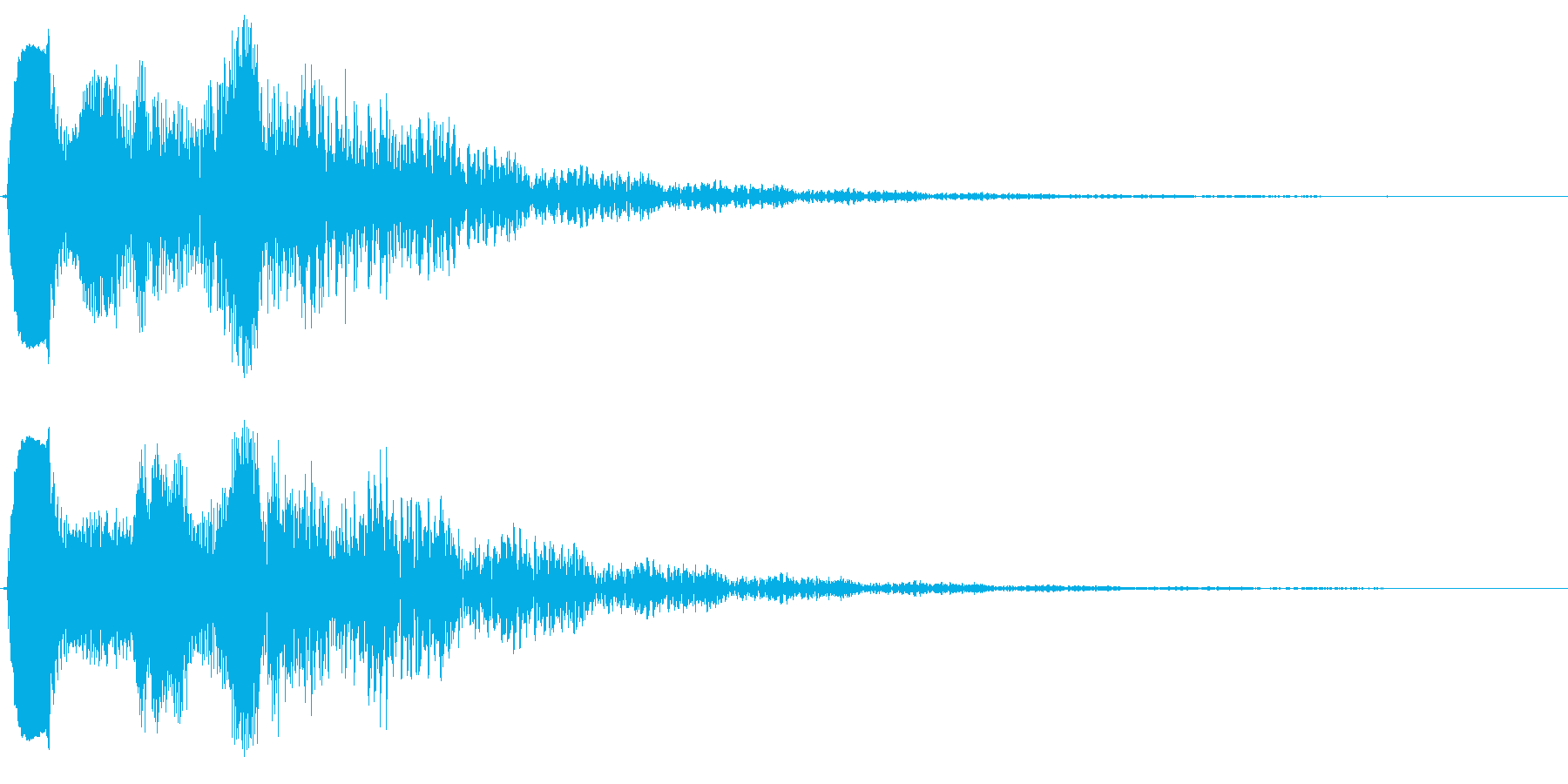 ピュゥゥゥ。落ちる・下がる・飛んでいく音の再生済みの波形