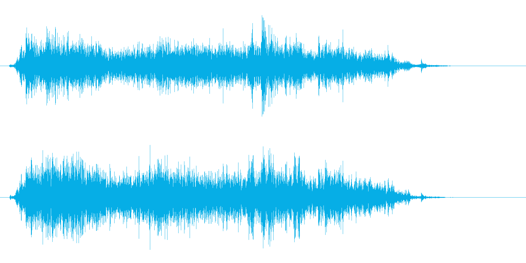 カサァという紙を擦る音の再生済みの波形