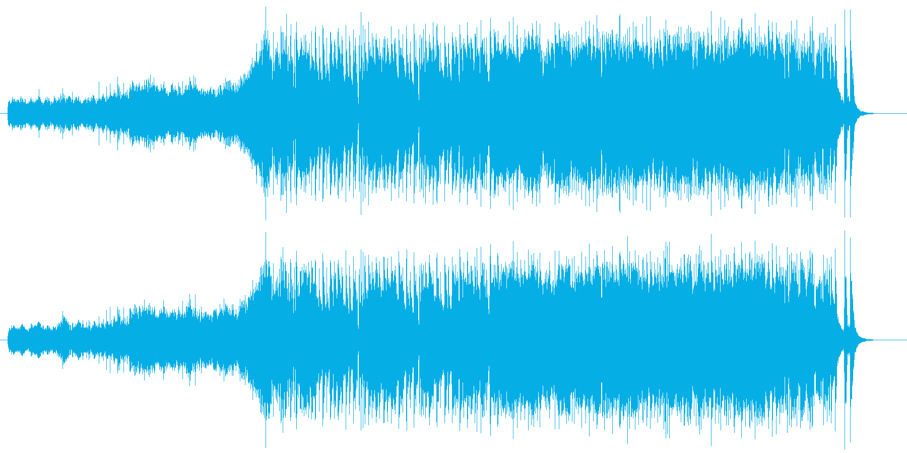 エレキギターのリフが印象的なジングル曲の再生済みの波形
