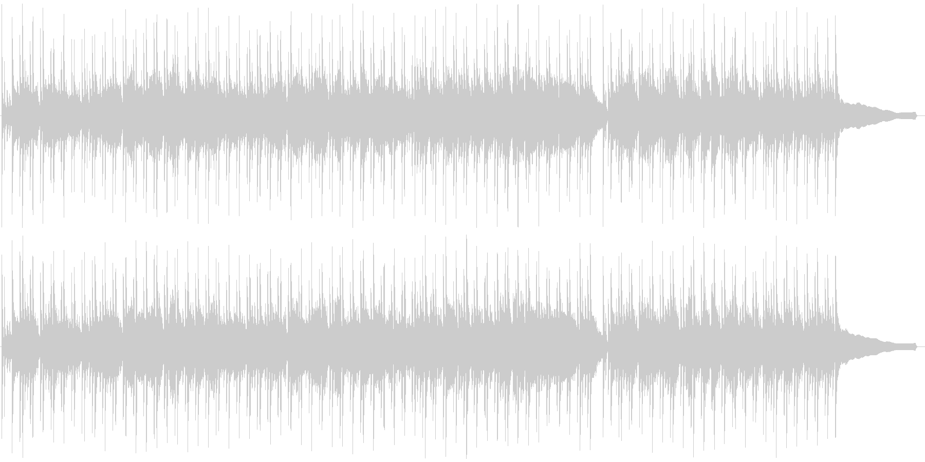 明るく落ち着いた雰囲気の曲の未再生の波形