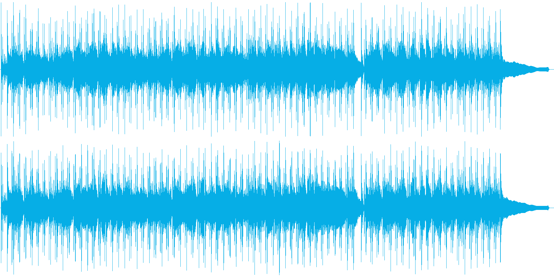 明るく落ち着いた雰囲気の曲の再生済みの波形