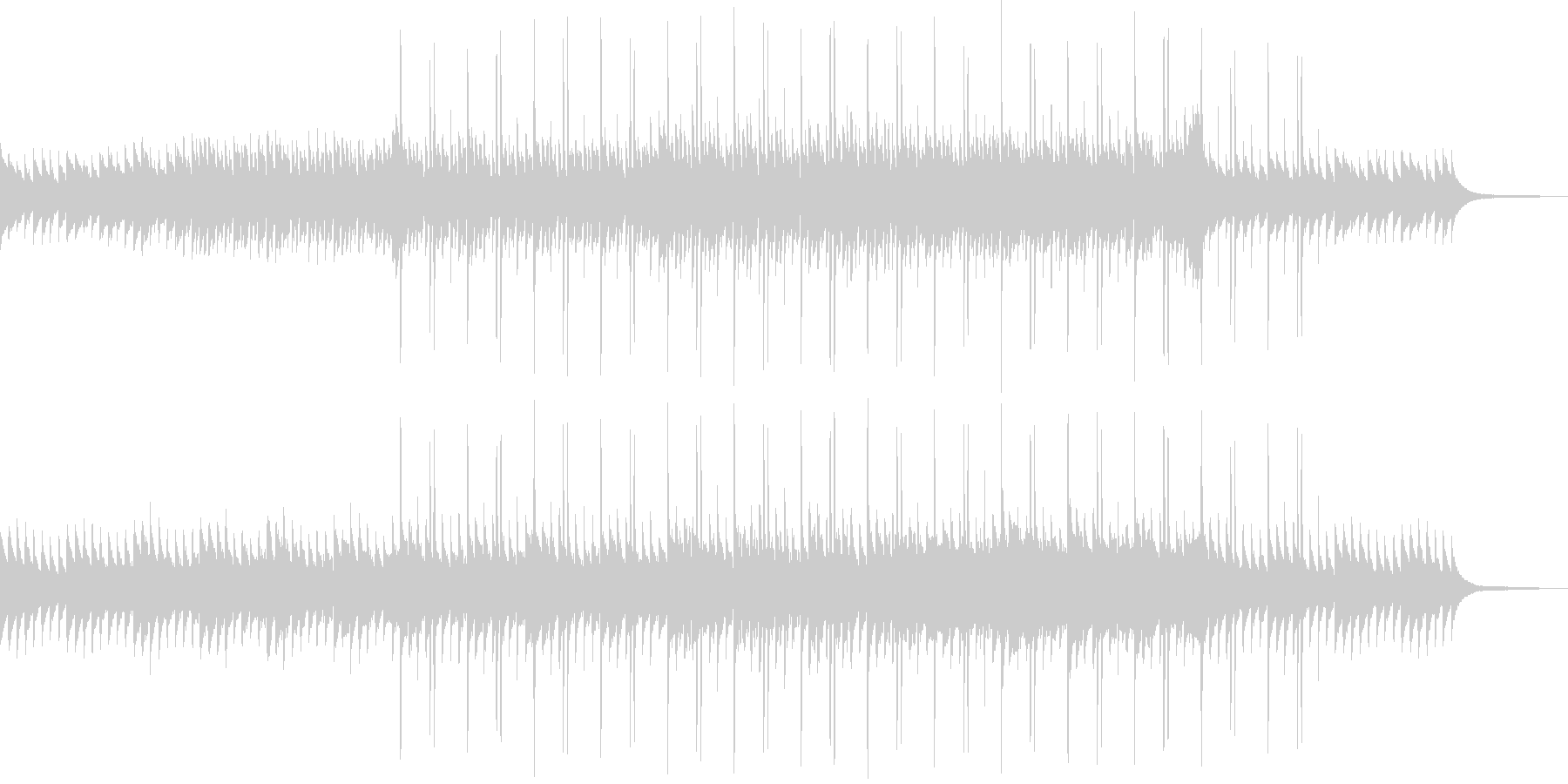 瑞々しさのあるアンビエントな曲の未再生の波形