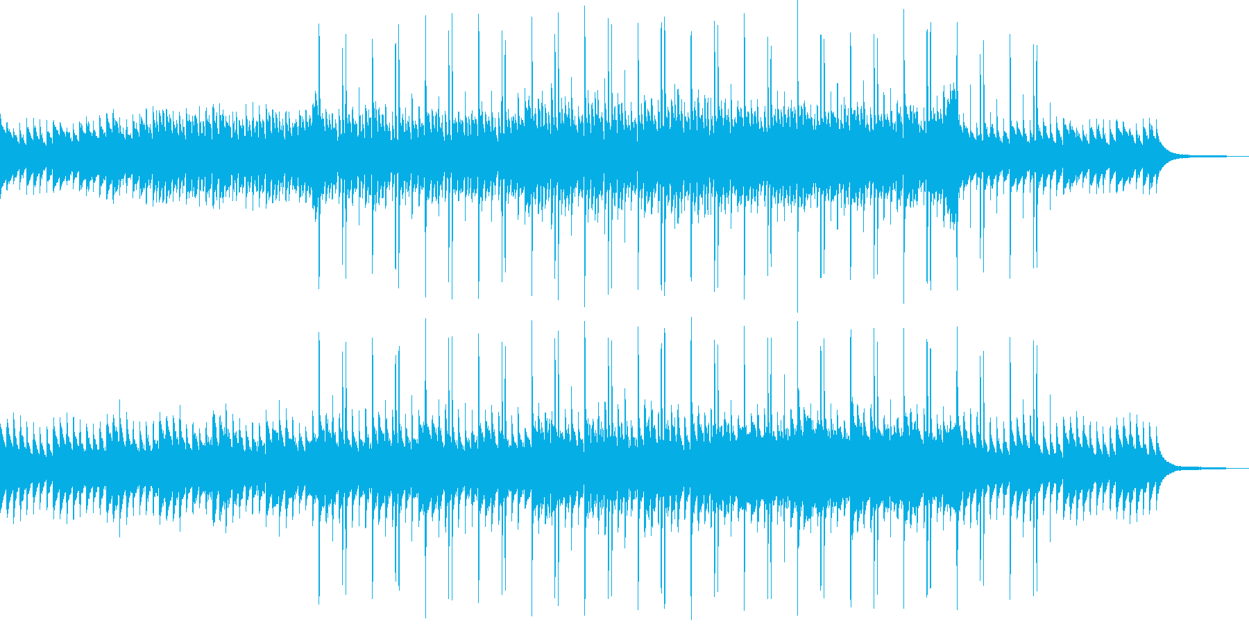 瑞々しさのあるアンビエントな曲の再生済みの波形