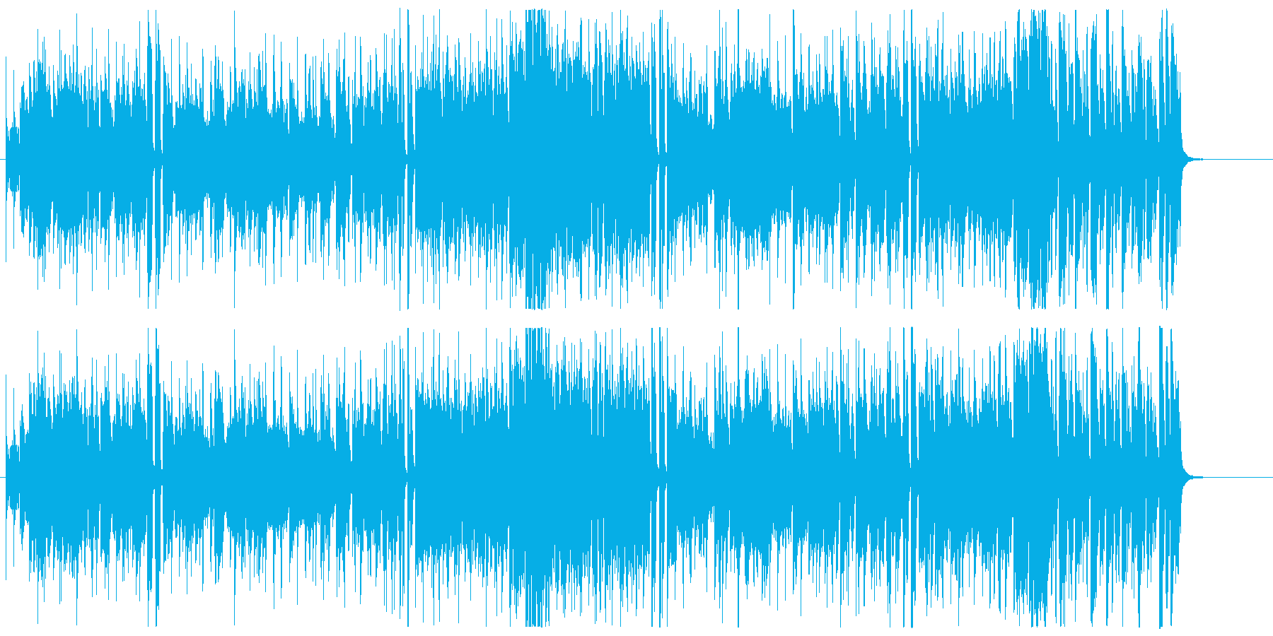 かっこいいオルガンファンク曲の再生済みの波形