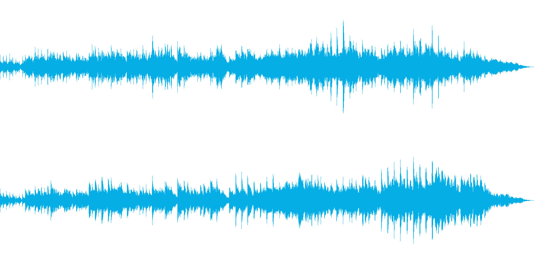 ピアノとストリングスしっとり切ない系の曲の再生済みの波形