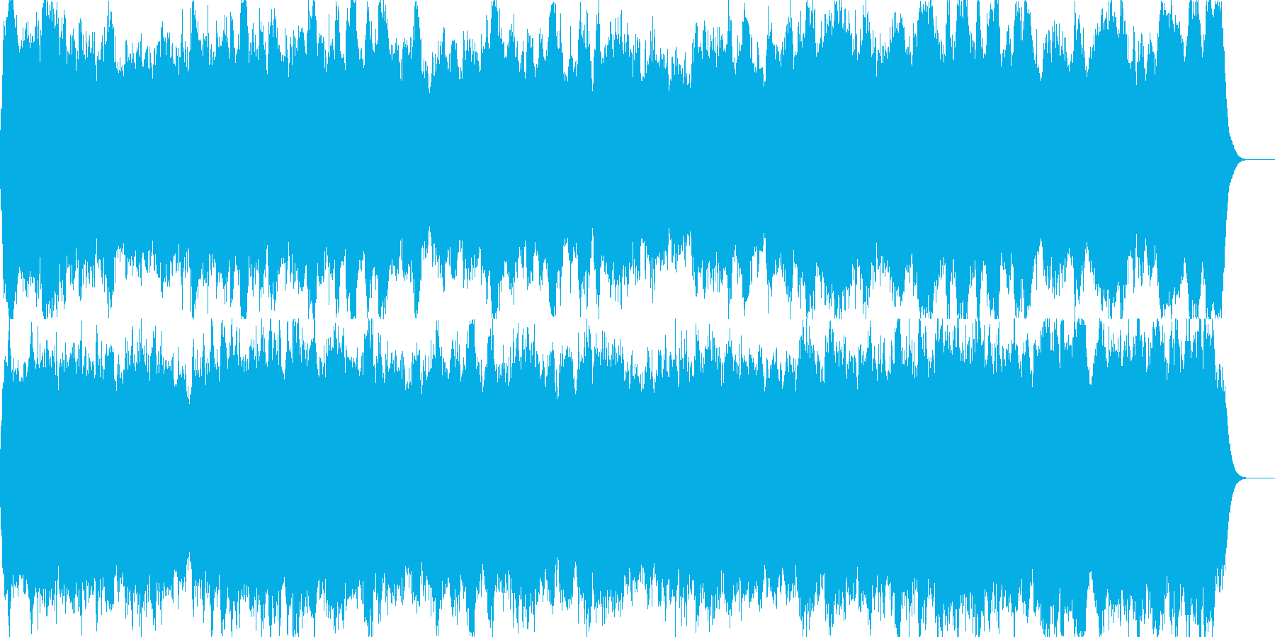 重厚で荘厳なパイプオルガンのオリジナル曲の再生済みの波形