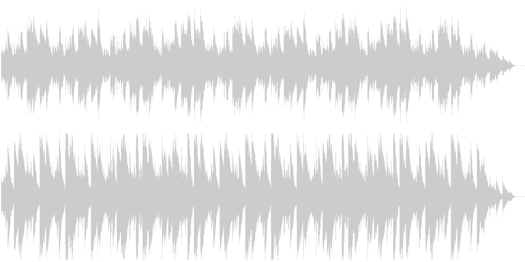 無気力で気だるい感じの曲の未再生の波形