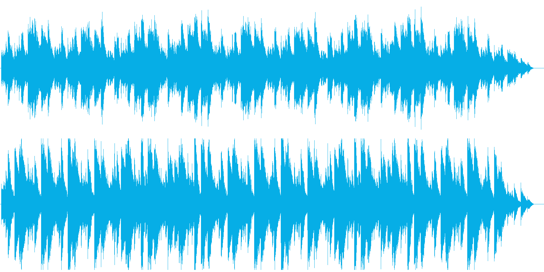 無気力で気だるい感じの曲の再生済みの波形