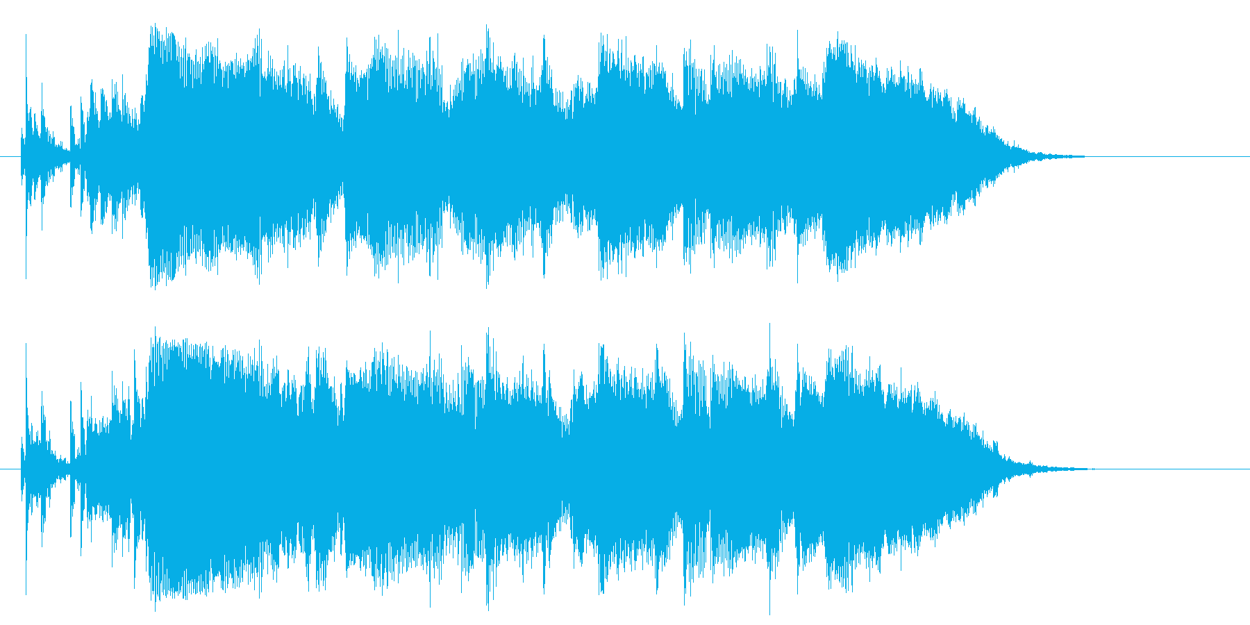 泣きのギターが効いている曲の再生済みの波形