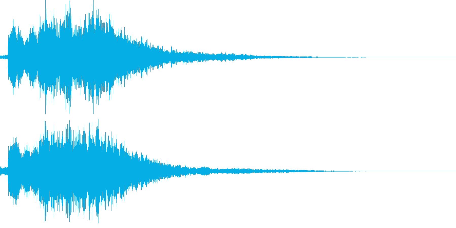 決定音(可愛らしい音)の再生済みの波形