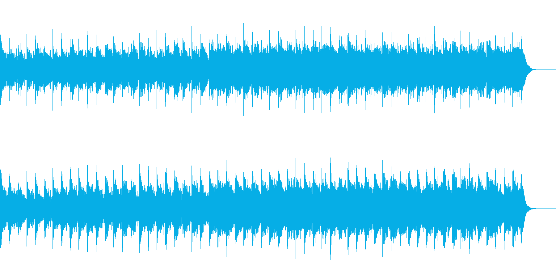 ギターと笛の民族調ファンタジーの曲の再生済みの波形