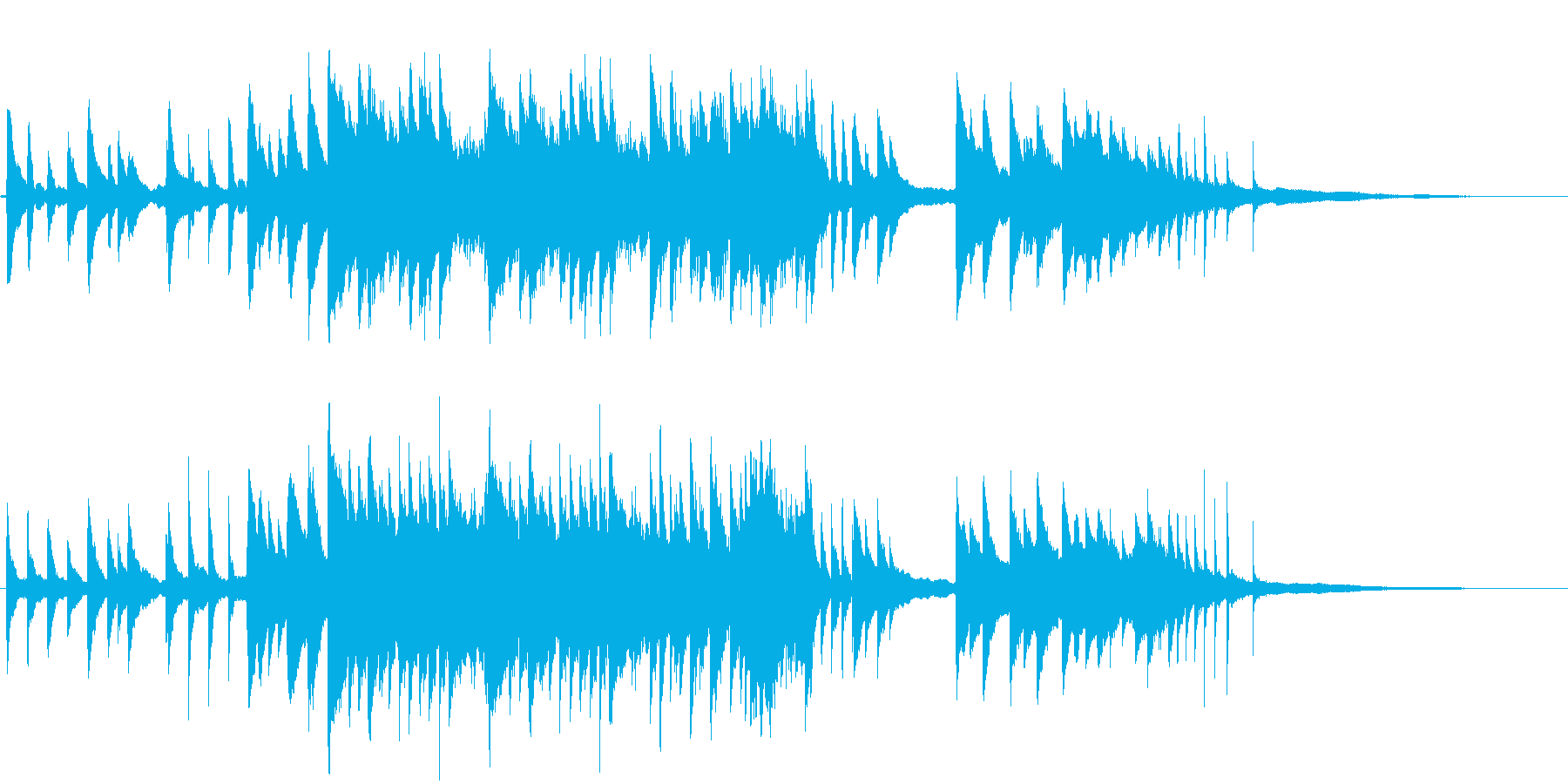 切ない和風ピアノ・ソロBGM60秒の再生済みの波形