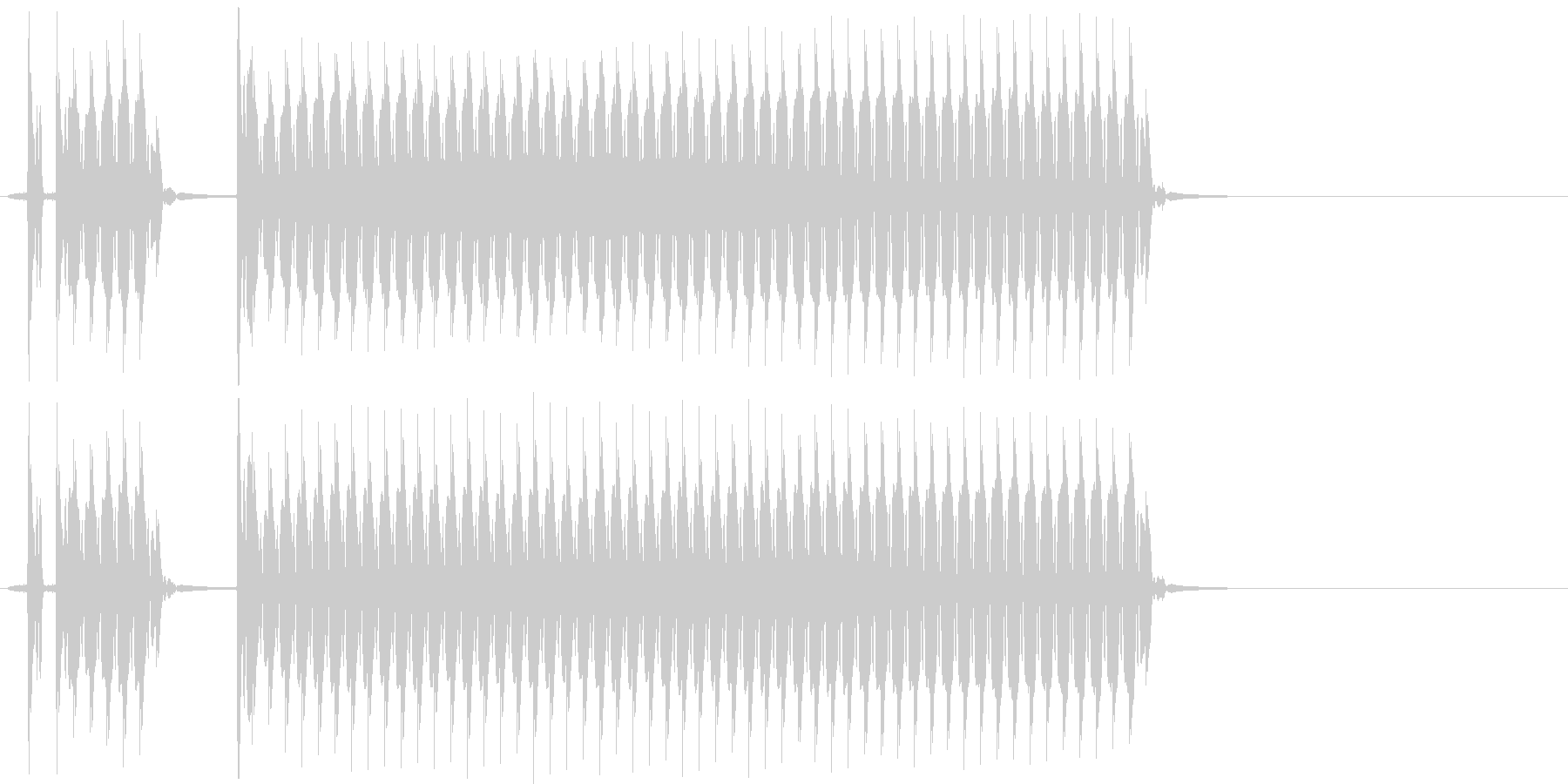 ブブー(不正解音、ハズレ音)の未再生の波形