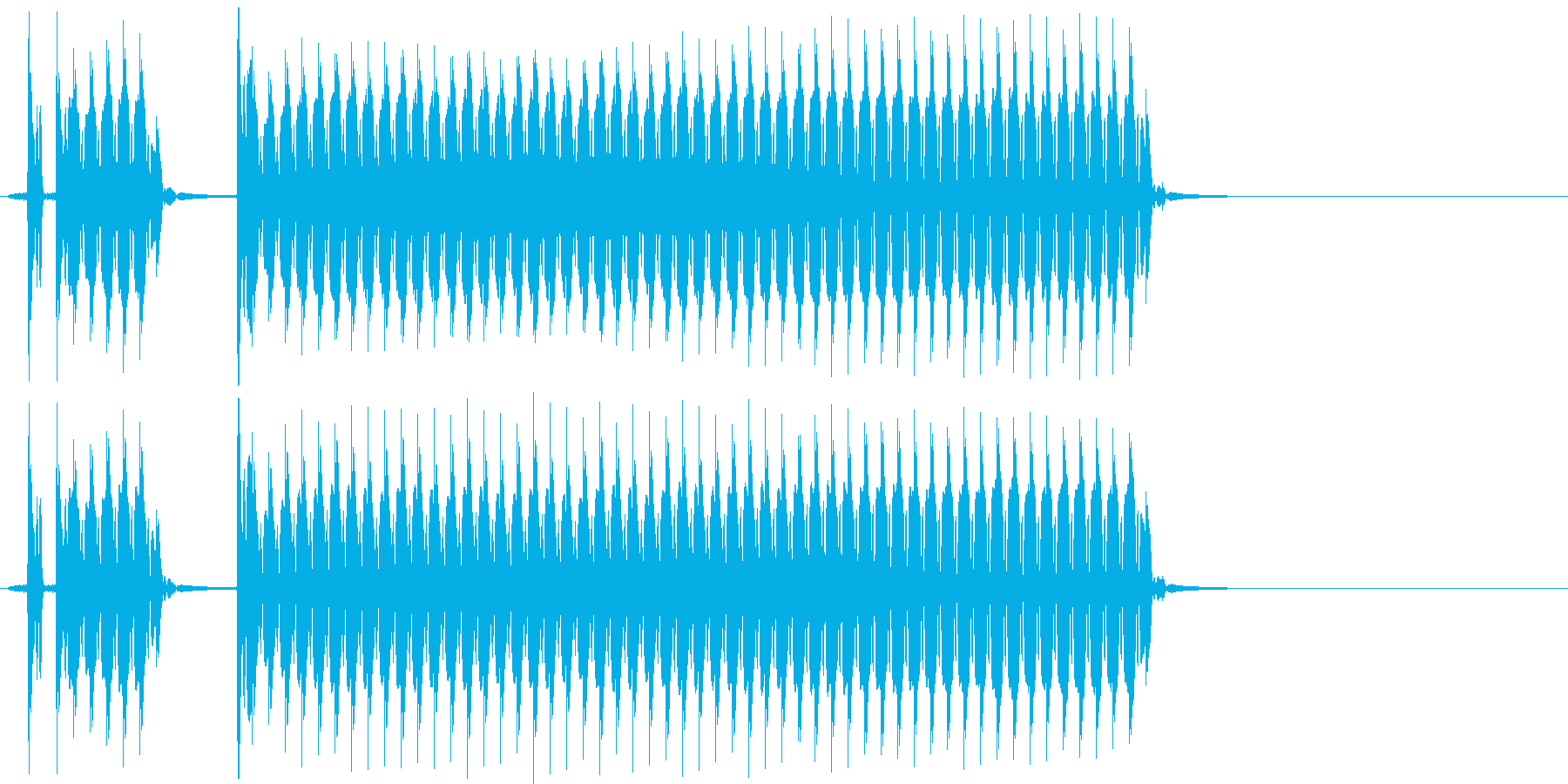 ブブー(不正解音、ハズレ音)の再生済みの波形