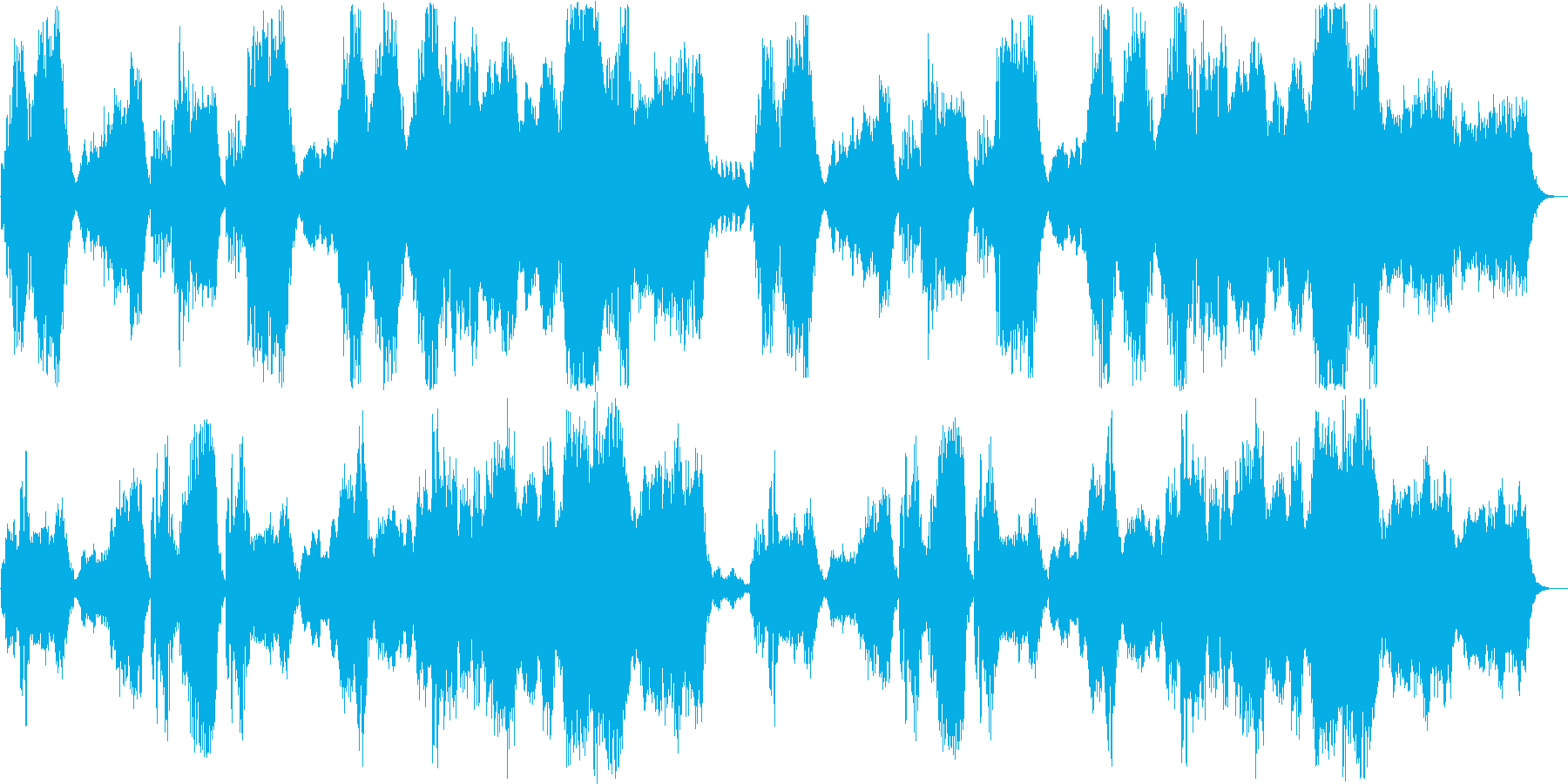 穏やかなリラックスできるヒーリング曲の再生済みの波形