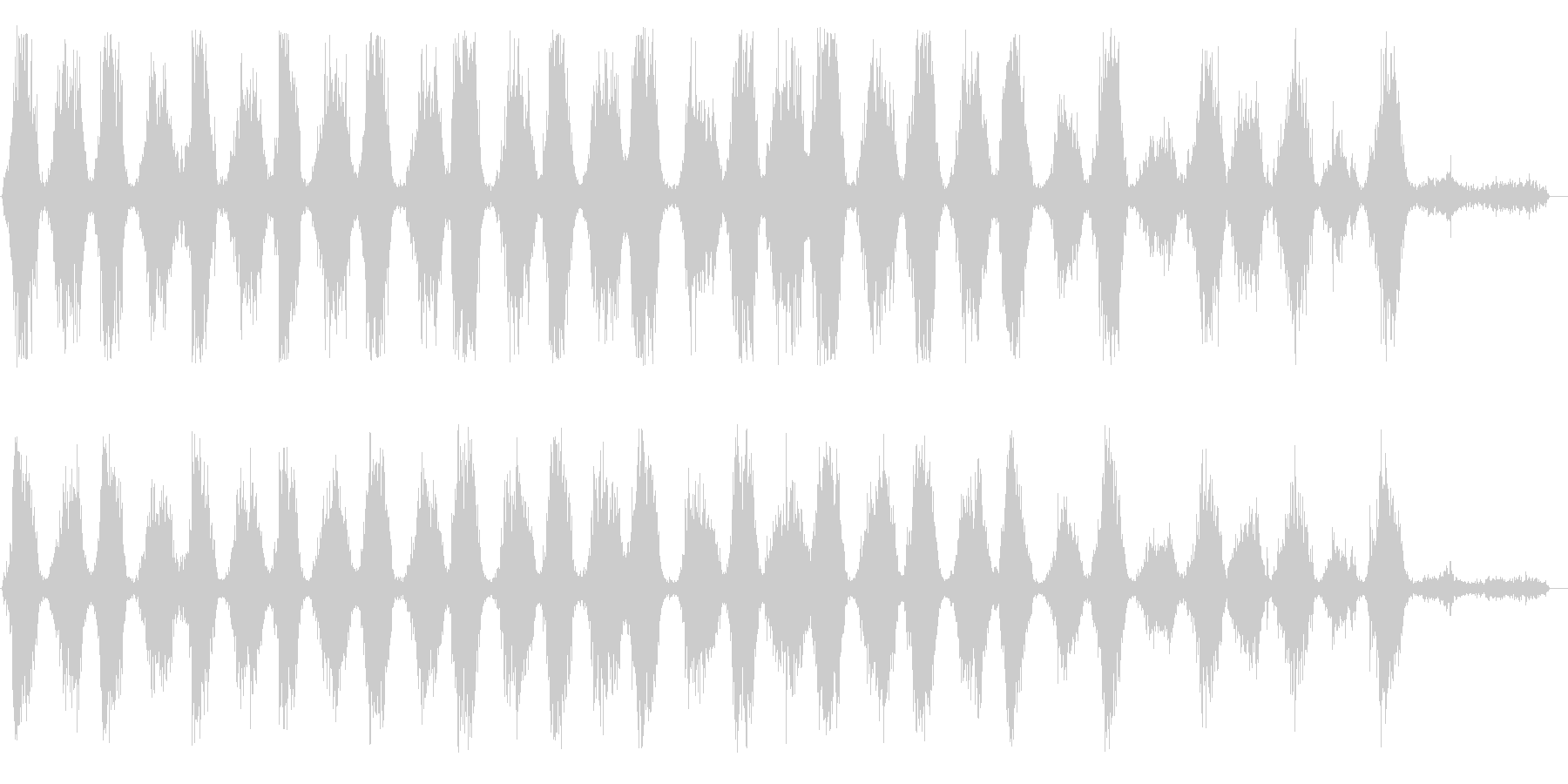 ゼシュゼシュ(鋸を繰り返し引く音)の未再生の波形