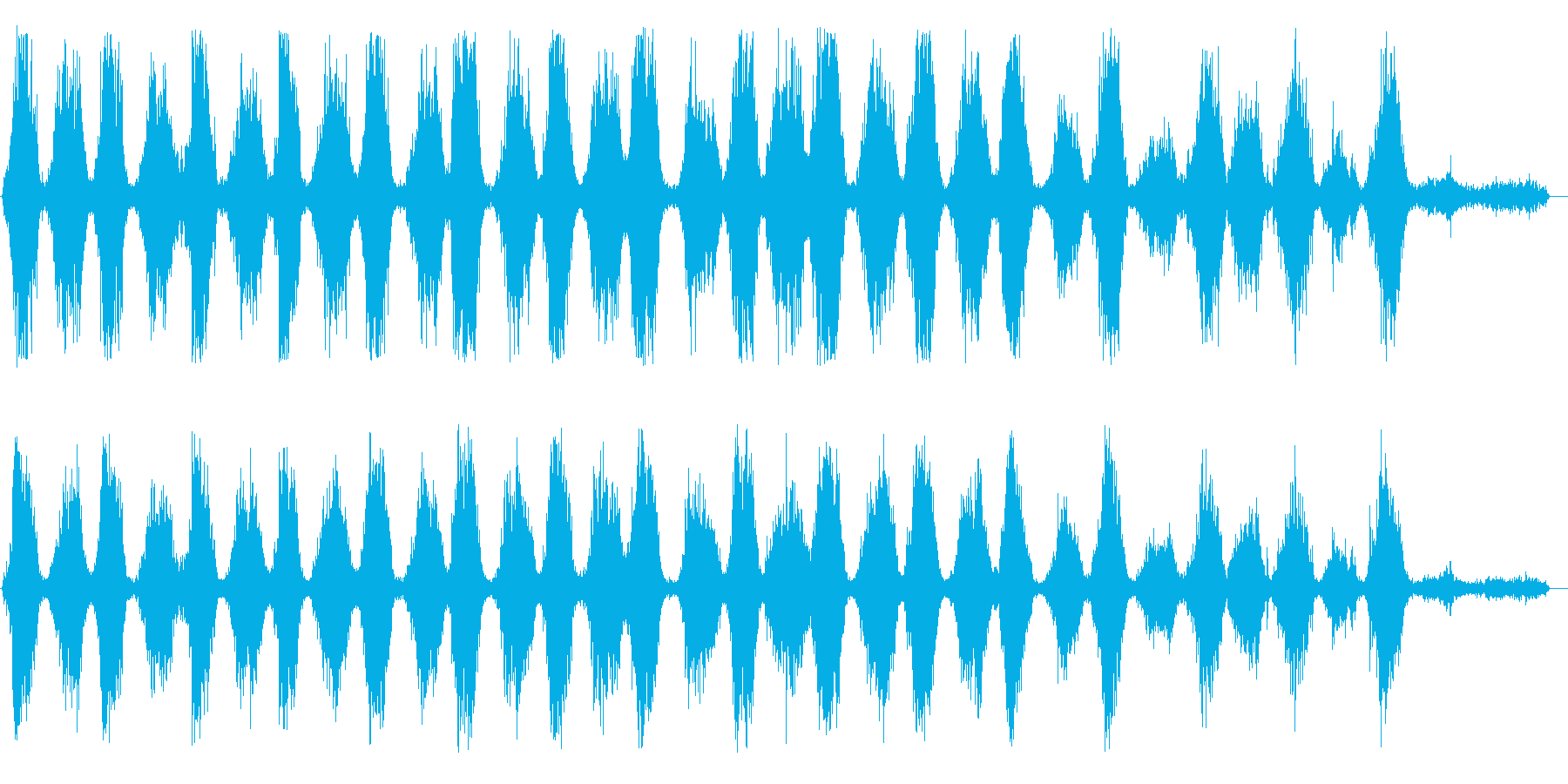 ゼシュゼシュ(鋸を繰り返し引く音)の再生済みの波形
