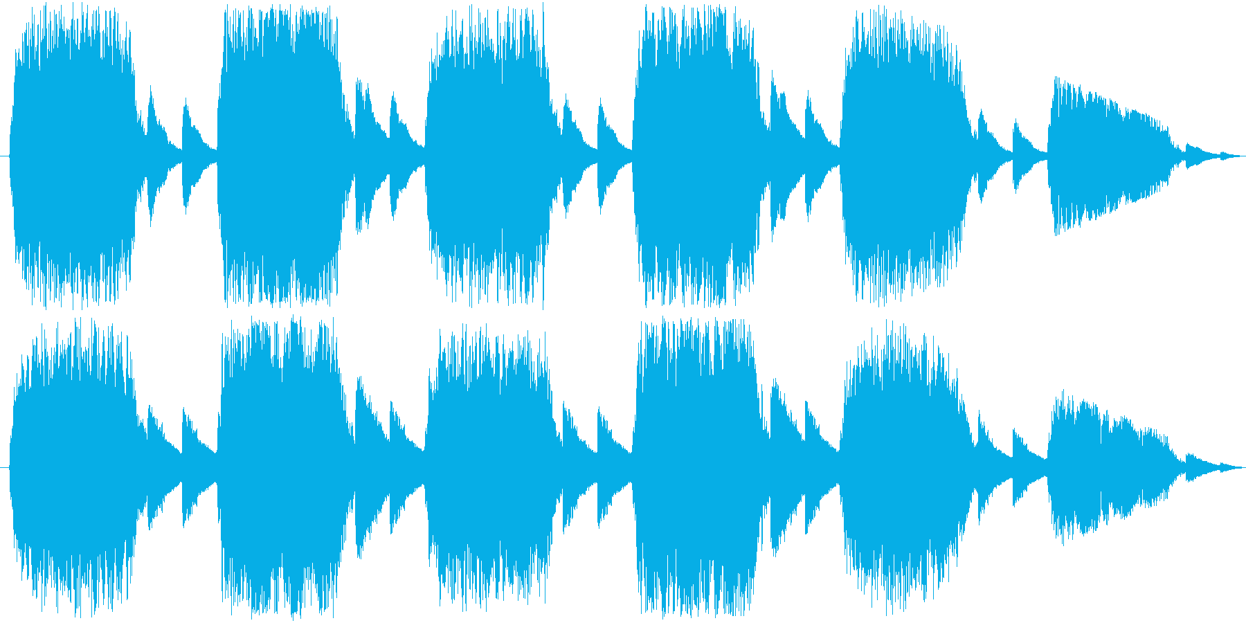 クワイアによる不気味で禍々しい楽曲の再生済みの波形