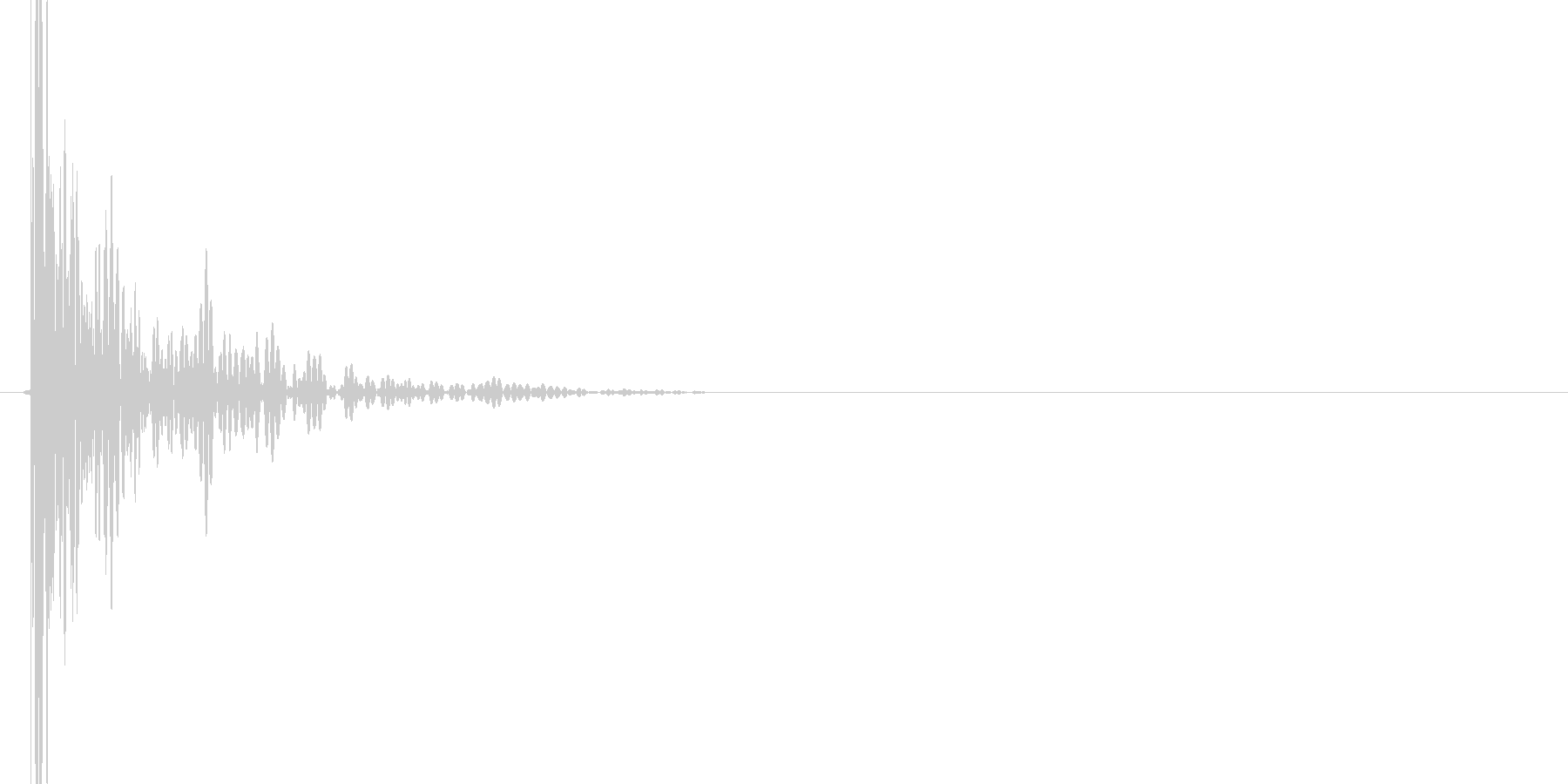 ドン(叩く音)の未再生の波形