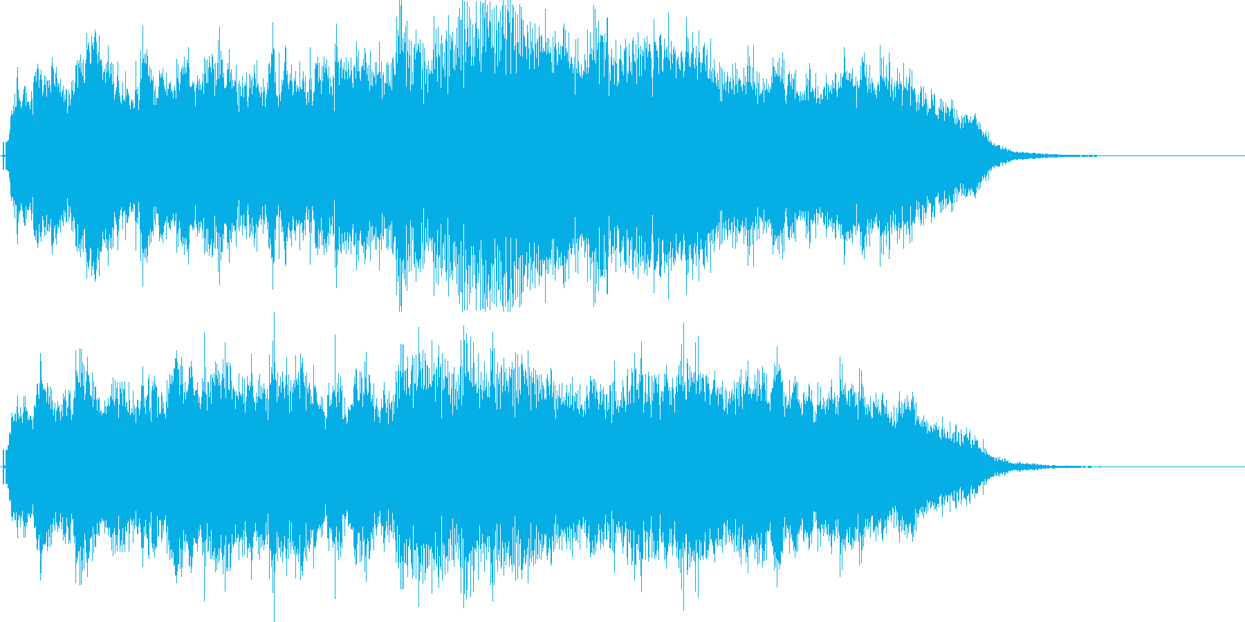 爽やかで気持ちのいいジングルの再生済みの波形