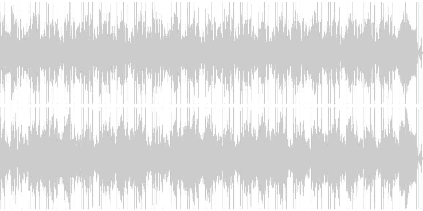寂れた町や廃墟をイメージした切ない曲の未再生の波形