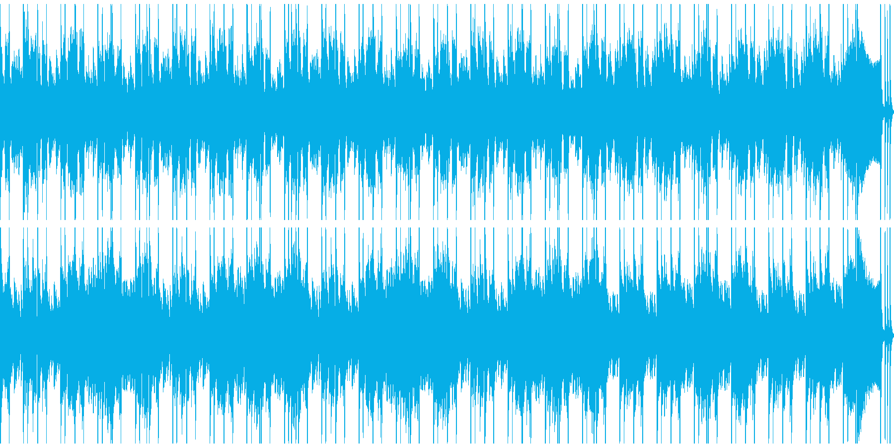 寂れた町や廃墟をイメージした切ない曲の再生済みの波形