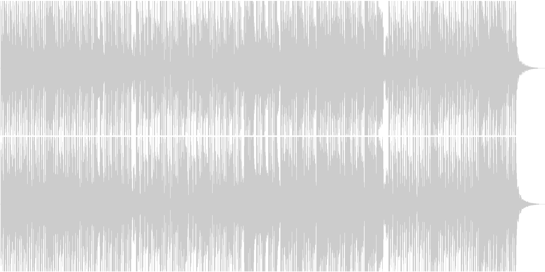 切ないメロディのゆったりした和風楽曲の未再生の波形