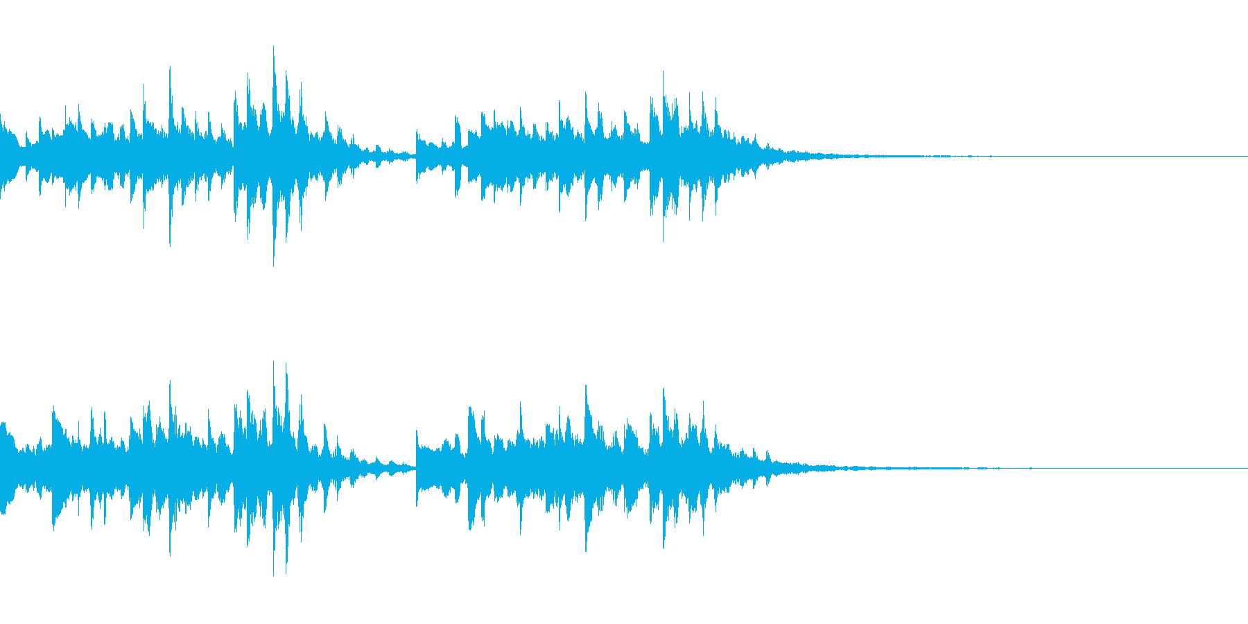 着信音、お知らせ音、アラーム音の再生済みの波形