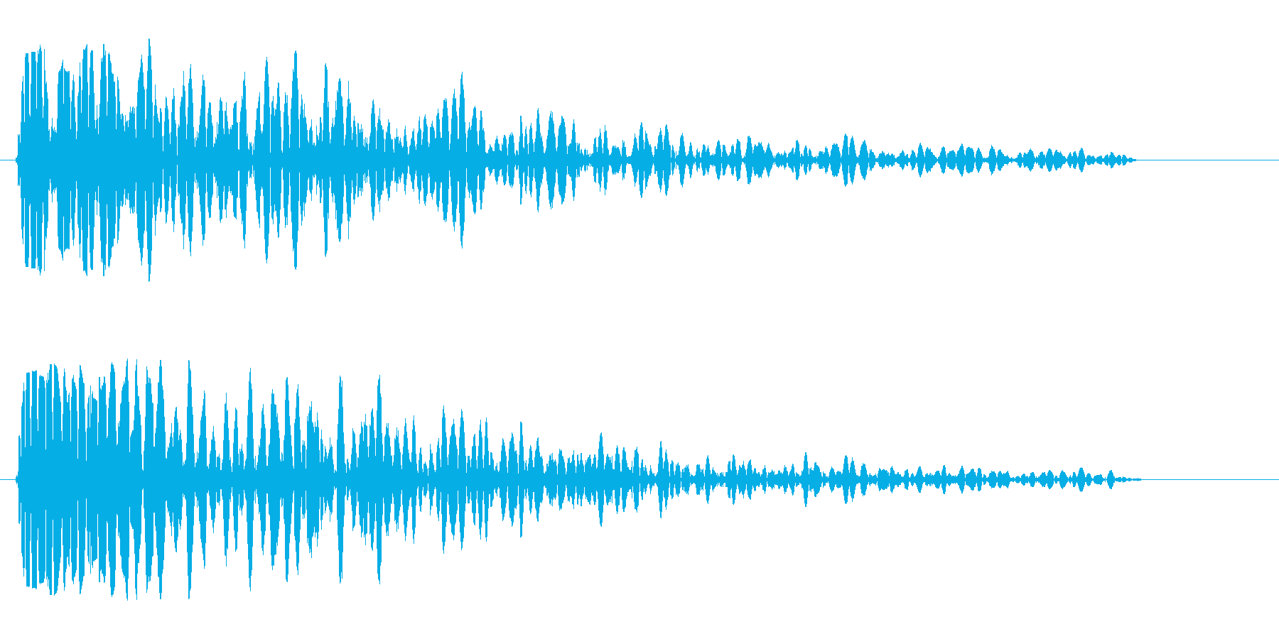 ドン(低音で深く響く音)の再生済みの波形