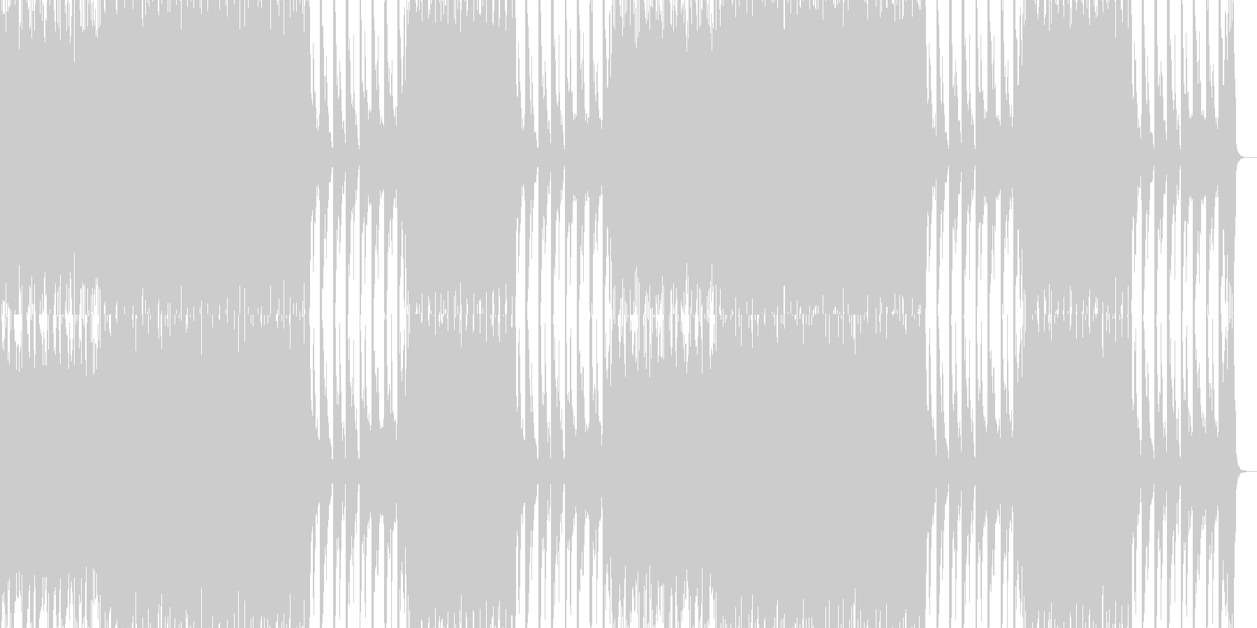 緊迫感のあるへヴィな戦闘曲の未再生の波形