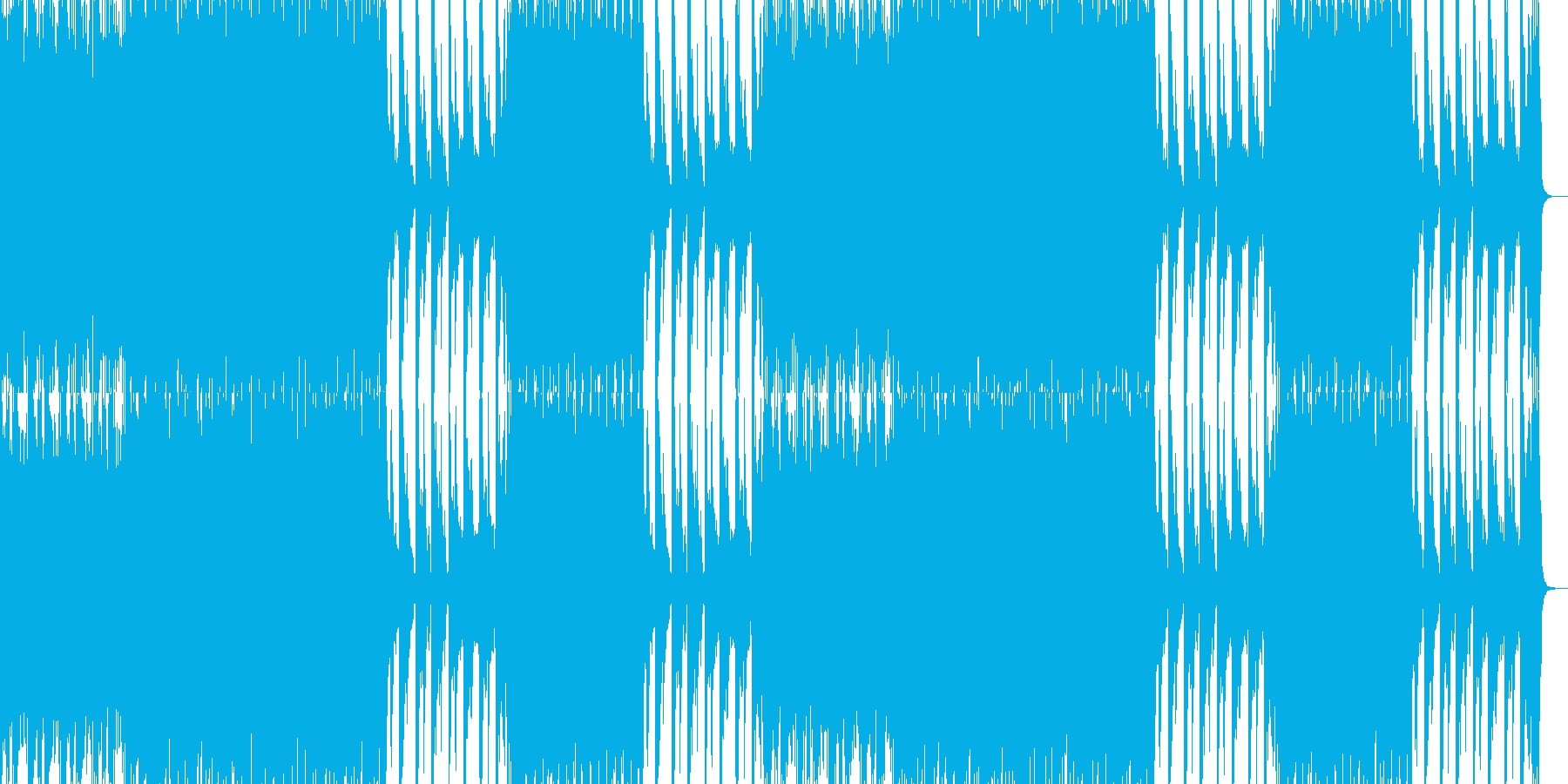 緊迫感のあるへヴィな戦闘曲の再生済みの波形