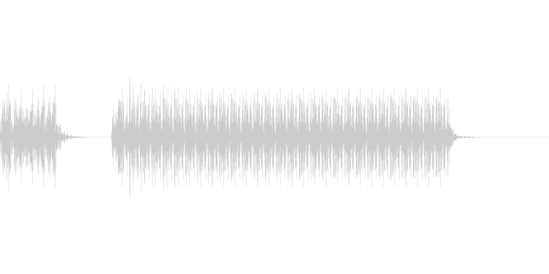 不正解のブザー音 1A ブブーの未再生の波形