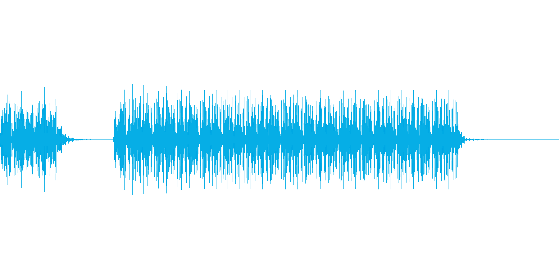 不正解のブザー音 1A ブブーの再生済みの波形