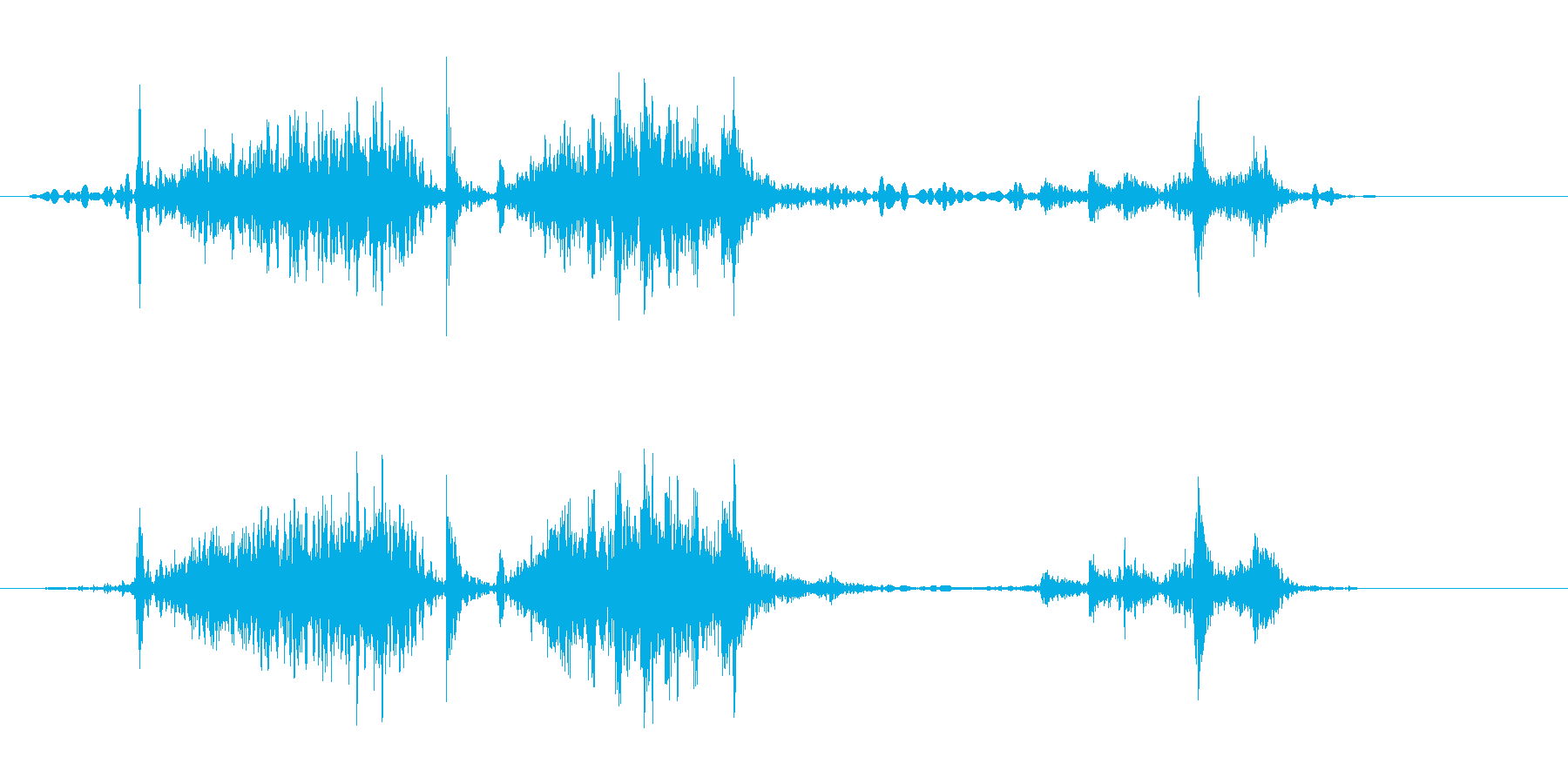 ミシンで少し縫う音(ウィーン、ガチャ)の再生済みの波形