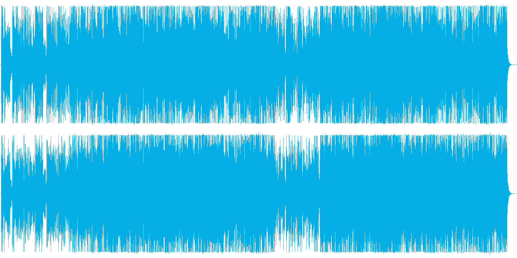 勇ましい雰囲気のブラス楽曲の再生済みの波形