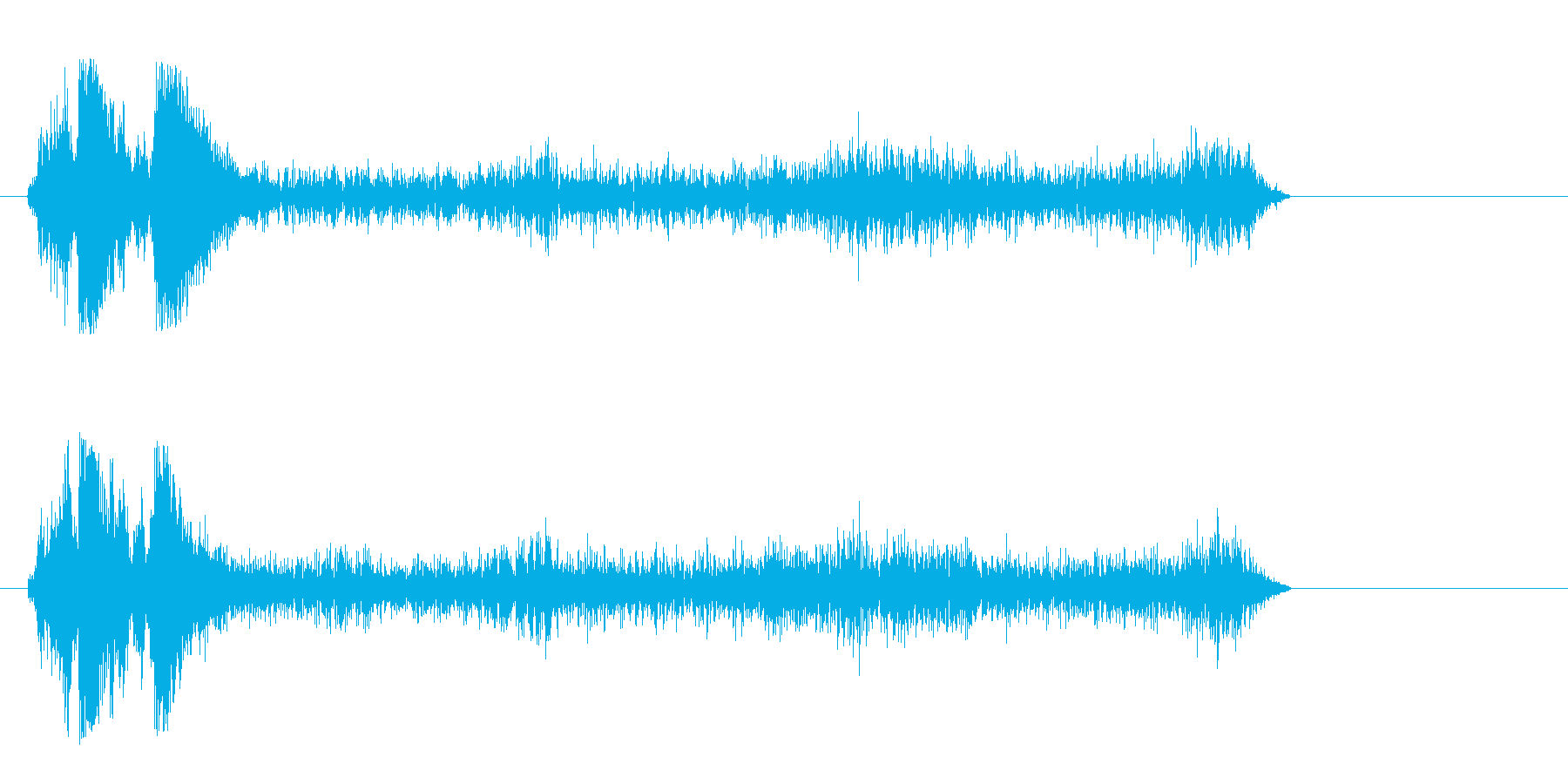 シュウウウというマシンの作動音の再生済みの波形