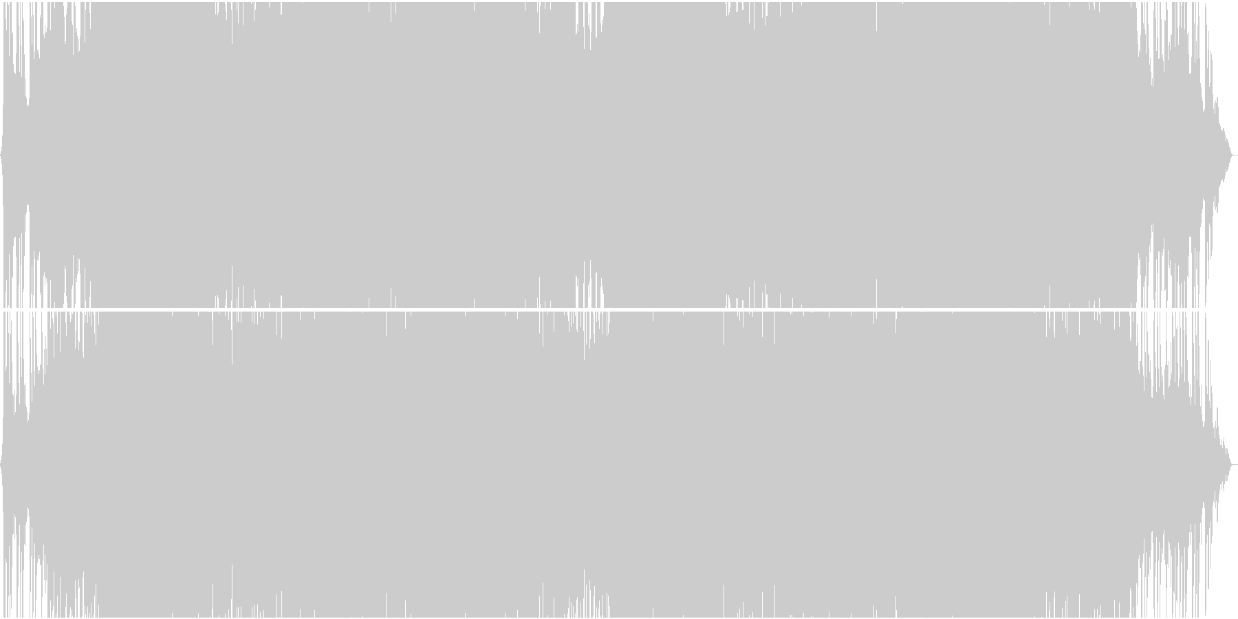 さわやかで疾走感のあるシンセ系テーマ曲の未再生の波形