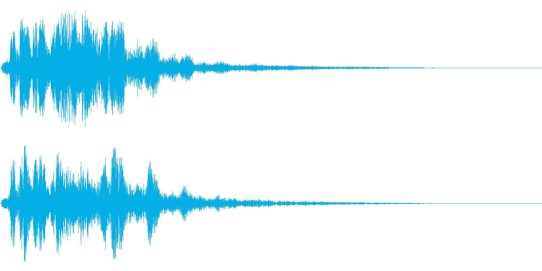 波紋が広がっていく音の再生済みの波形