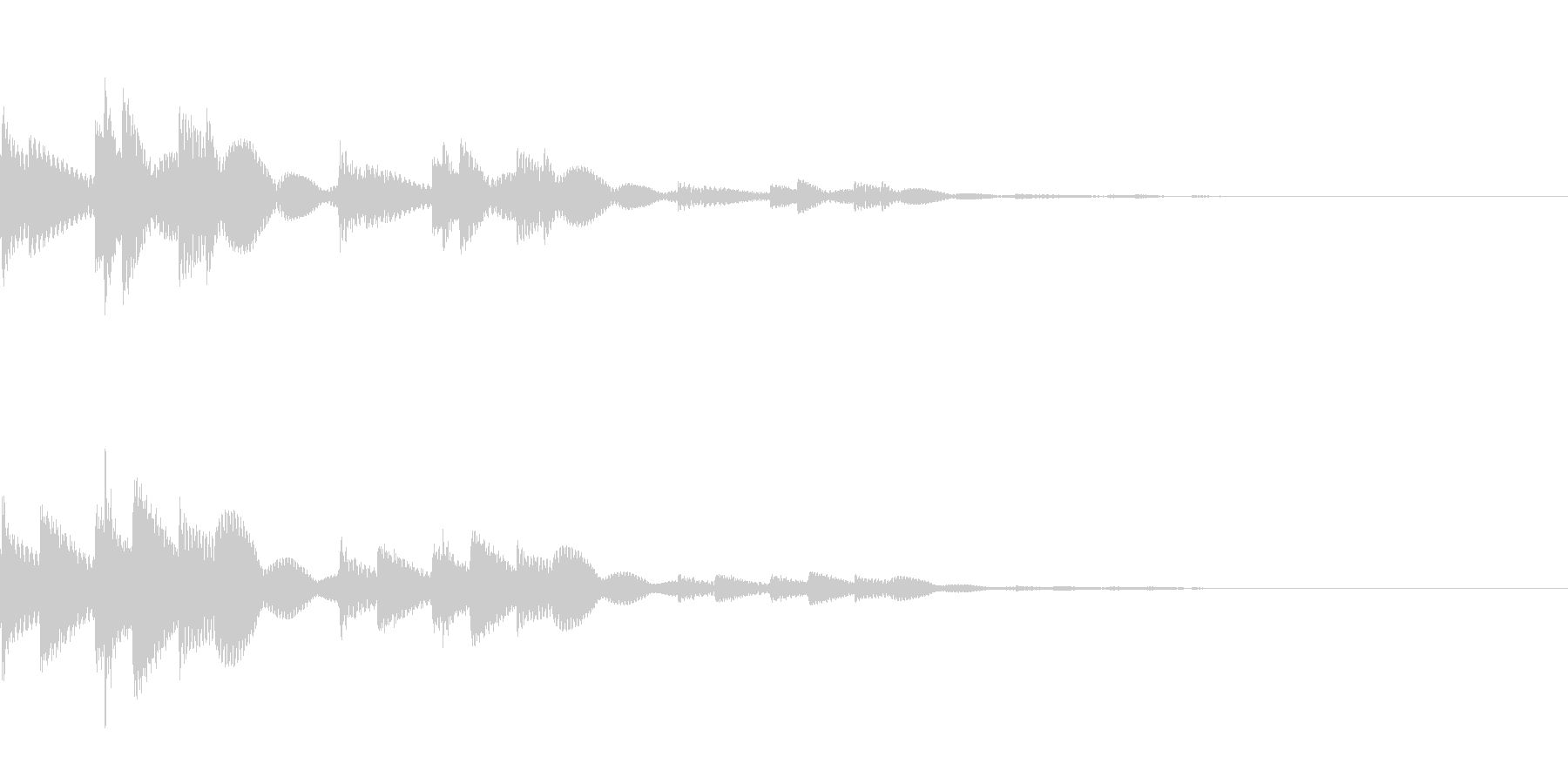 キランという音です。決定、回復、タッチ音の未再生の波形