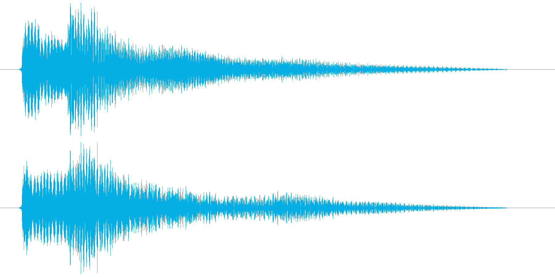 ちょっとしたエラー音・ダイアログ表示の音の再生済みの波形