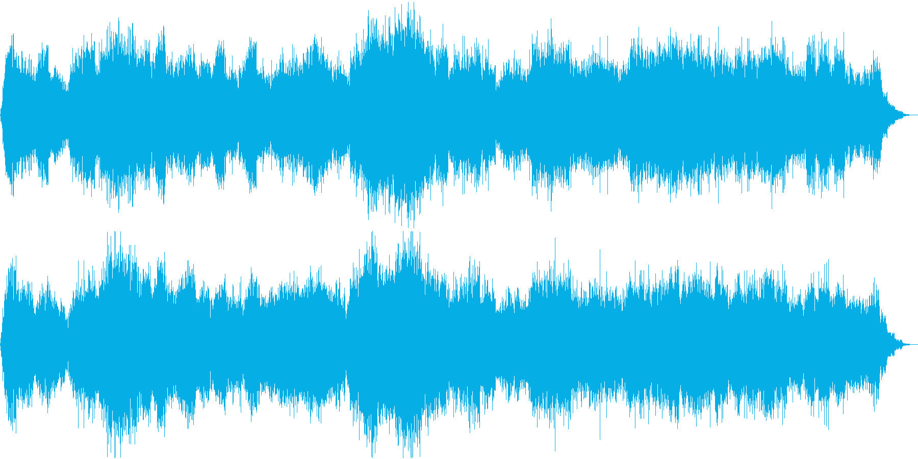 恐怖感のある気持ち悪いBGMの再生済みの波形
