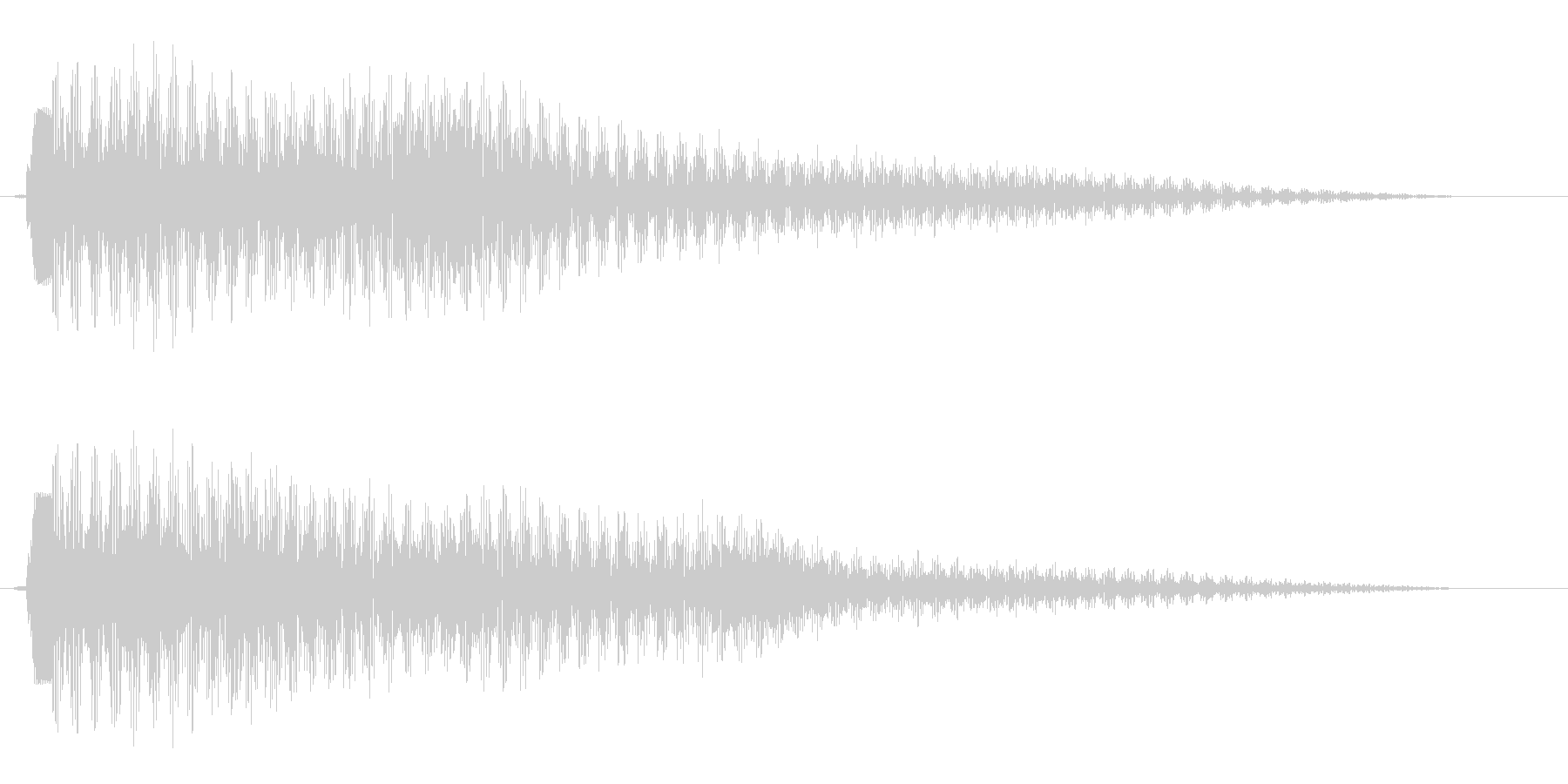 ピポーン(軽やかに響くお知らせ音)の未再生の波形