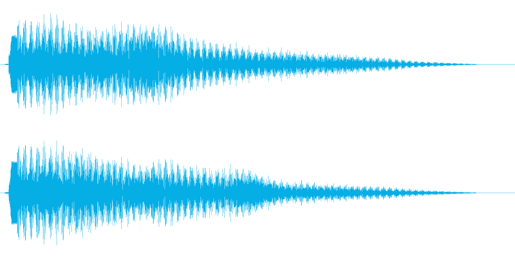 ピポーン(軽やかに響くお知らせ音)の再生済みの波形