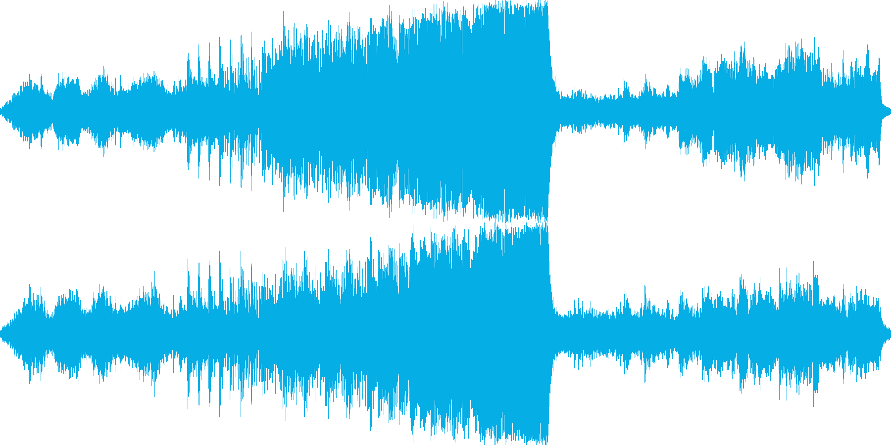 不思議で力強い幻想的な曲の再生済みの波形