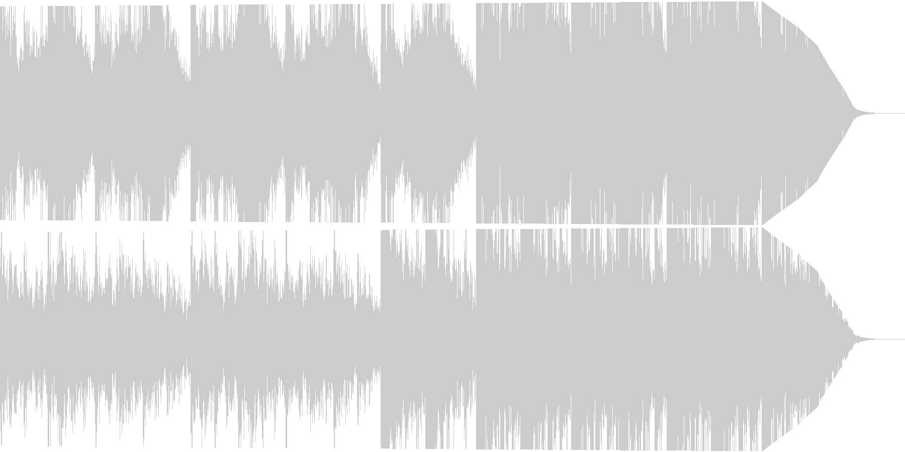 ホラー映画の始まりを思わせる1曲の未再生の波形