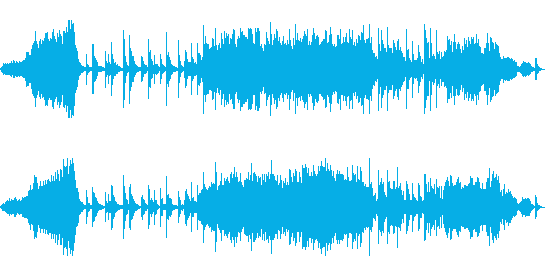美しい日本の伝統音楽を思わせる曲の再生済みの波形